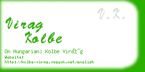 virag kolbe business card